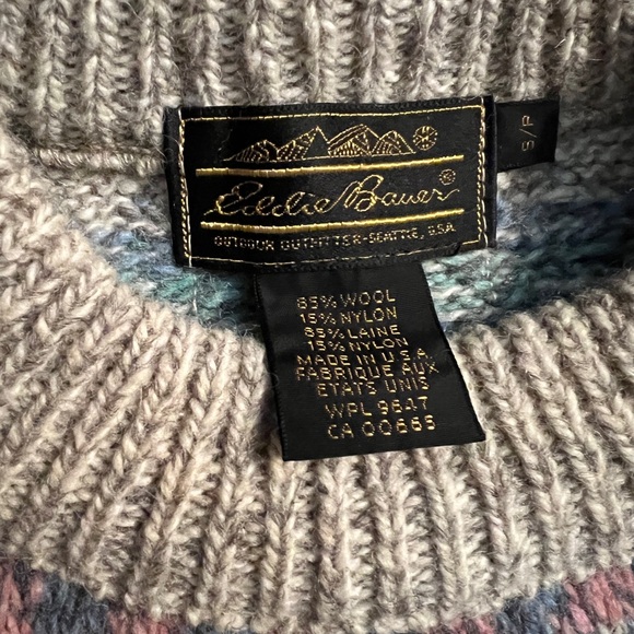 Vintage Eddie Bauer Crewneck Fair Isle Sweater - Picture 4 of 10